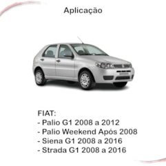 Par Maçanetas Internas Traseiras Prata Palio G1 2008 a 2012