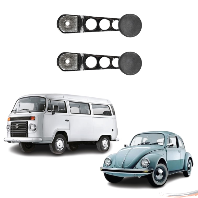 Par Manivela Eleva Vidro Cromada Fusca 70 a 96 Kombi 75 a 13