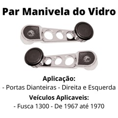 Par Manivela Vidro Dianteiras Cormada Fusca 1300 1967 a 1970