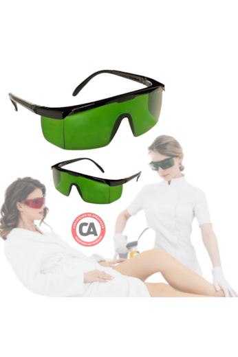 Par Óculos De Proteção EPI Segurança Raio Laser Luz Pulsada