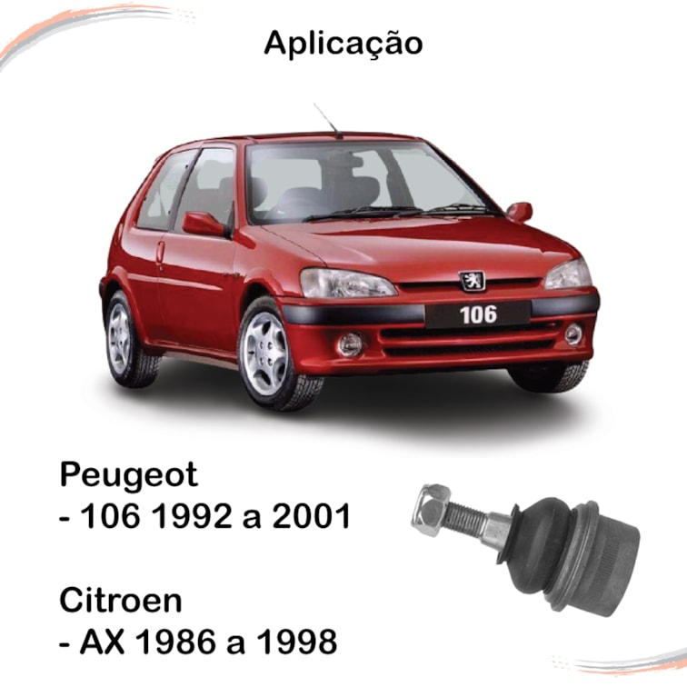 Par Pivô Lado Direito ou esquerdo Peugeot 106 92-01 AX 86-98
