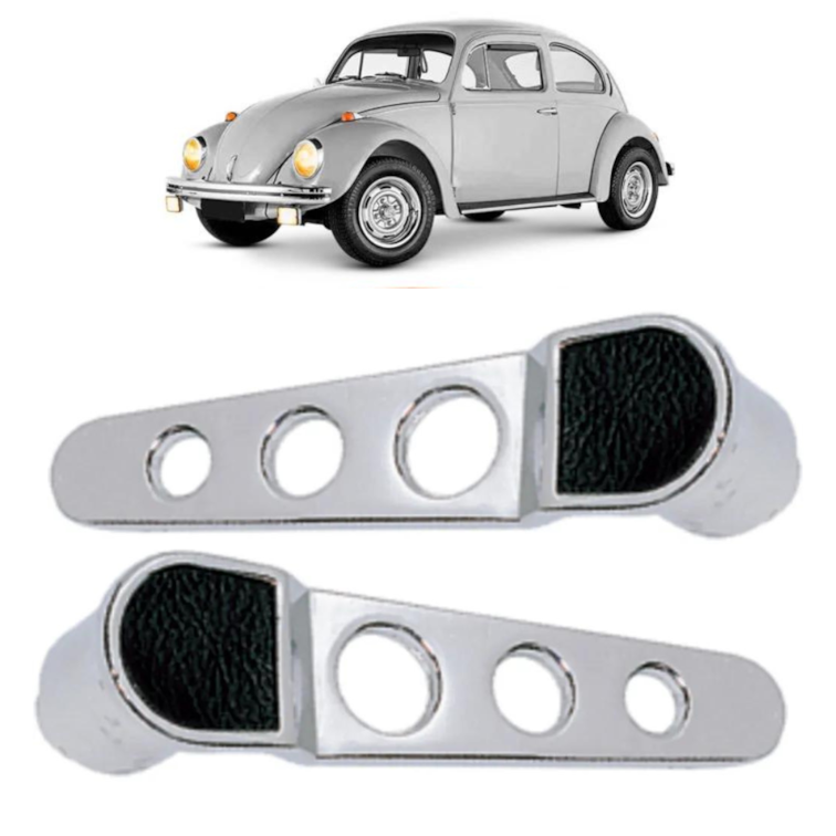 Par Puxador Cromado Interno Maçaneta Esporte Fusca 59 a 86
