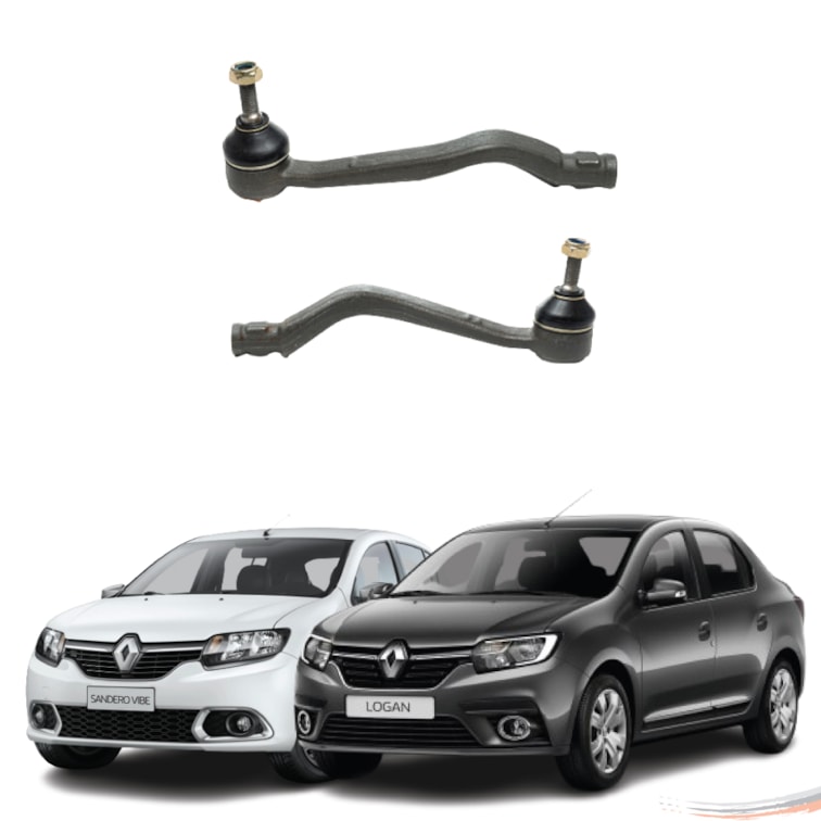 Par Terminal Direção DIR ESQ Renault Logan Sandero Após 2007