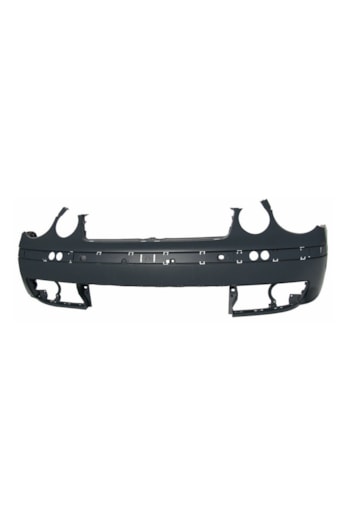 Para-Choque Dianteiro Polo Hatch 03 06 Preto Liso Com E Sem Furo Milha