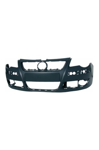 Para-Choque Dianteiro Polo Hatch 07 11 Preto Liso Com E Sem Furo Milha