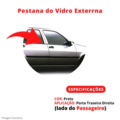 Pestana Externa Porta Lado Direito Tempra Sw 1994 A 1997