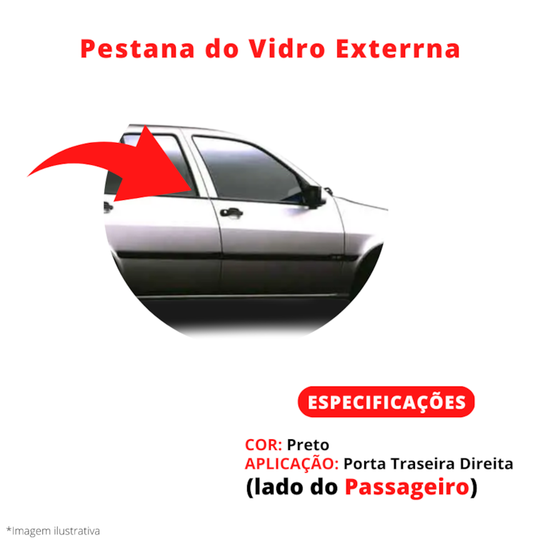 Pestana Externa Porta Lado Direito Tempra Sw 1994 A 1997