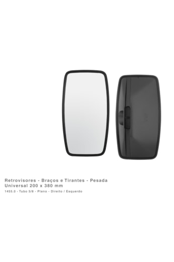 Retrovisor Adaptação Tubo 1/2-5/8 Grande 200 Mm X 380 Mm