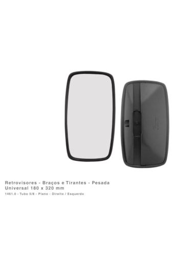 Retrovisor Adaptação Tubo 1/2-5/8 Medio 180 Mm X 320 Mm