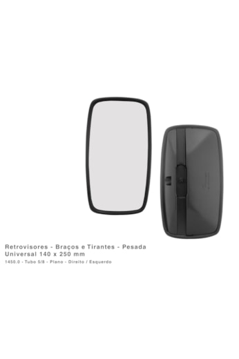 Retrovisor Adaptação Tubo 5/8 Pequeno 140 Mm X 250 Mm