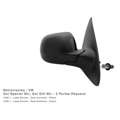 Retrovisor Gol Giii&giv 9908 2 Ptas  S/cont Convex Ld (peq)