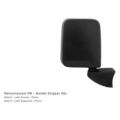 Retrovisor Kombi Clipper 98  S/ Cont Pé De Plast Plano Ld