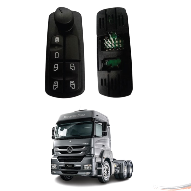 Teclas Vidro Elétrico Retrovisor c/ Desembaçador Axor Atego